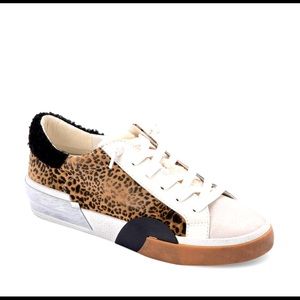 DV by Dolce Vita Zina Plush Sneaker in tan/black Leopard size 8.5